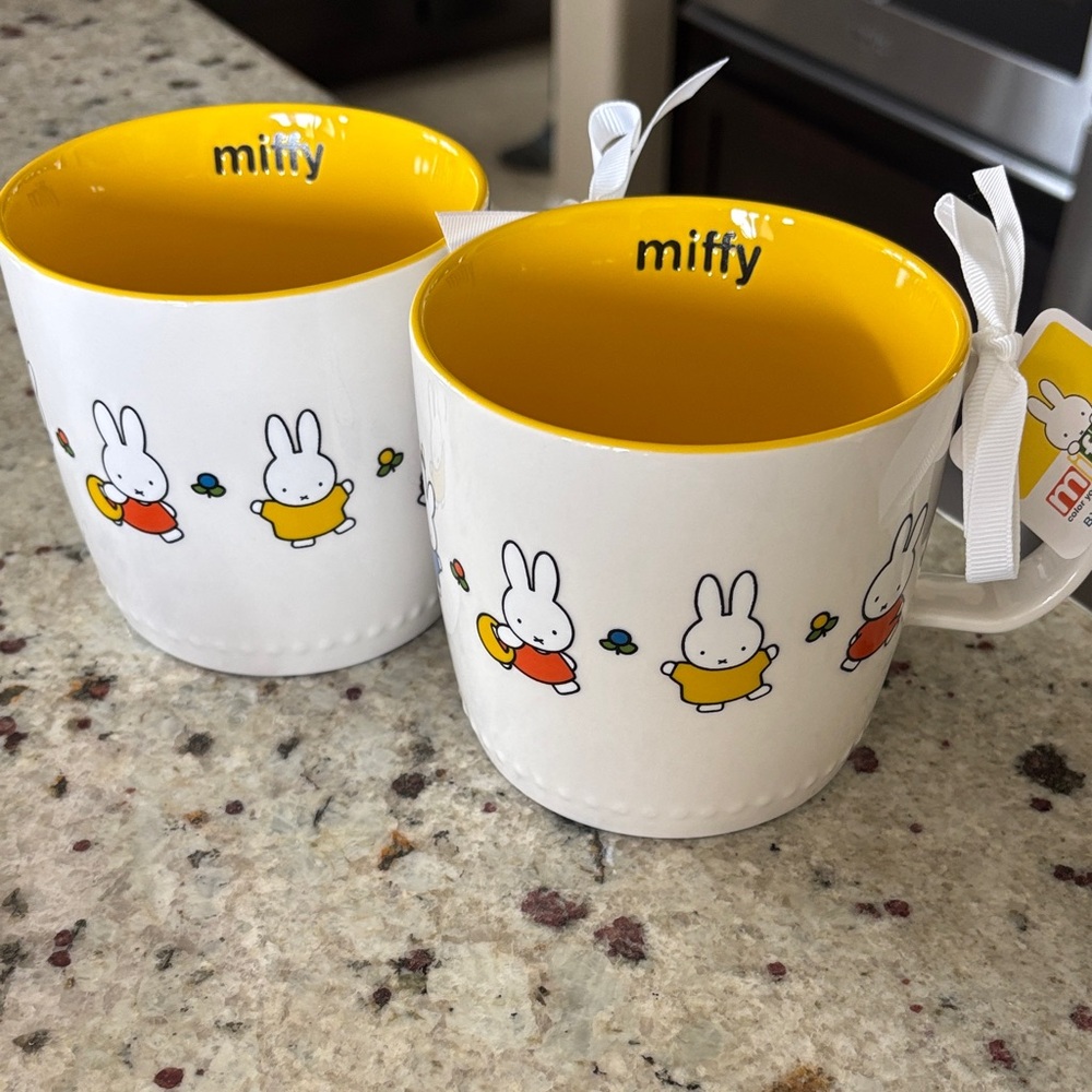 Miffy Yellow White Mug Set of 2 by Magenta